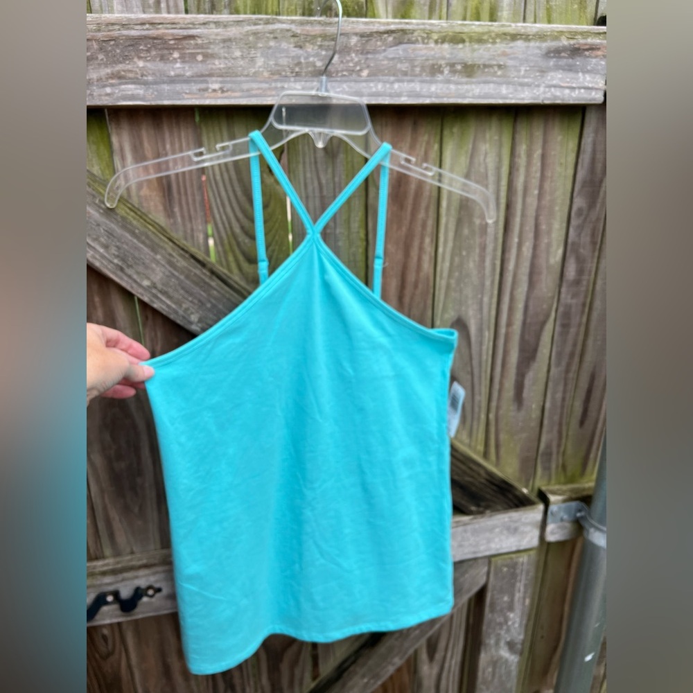 👗Torrid Aqua Blue Halter Tank Top - Picture 4 of 8